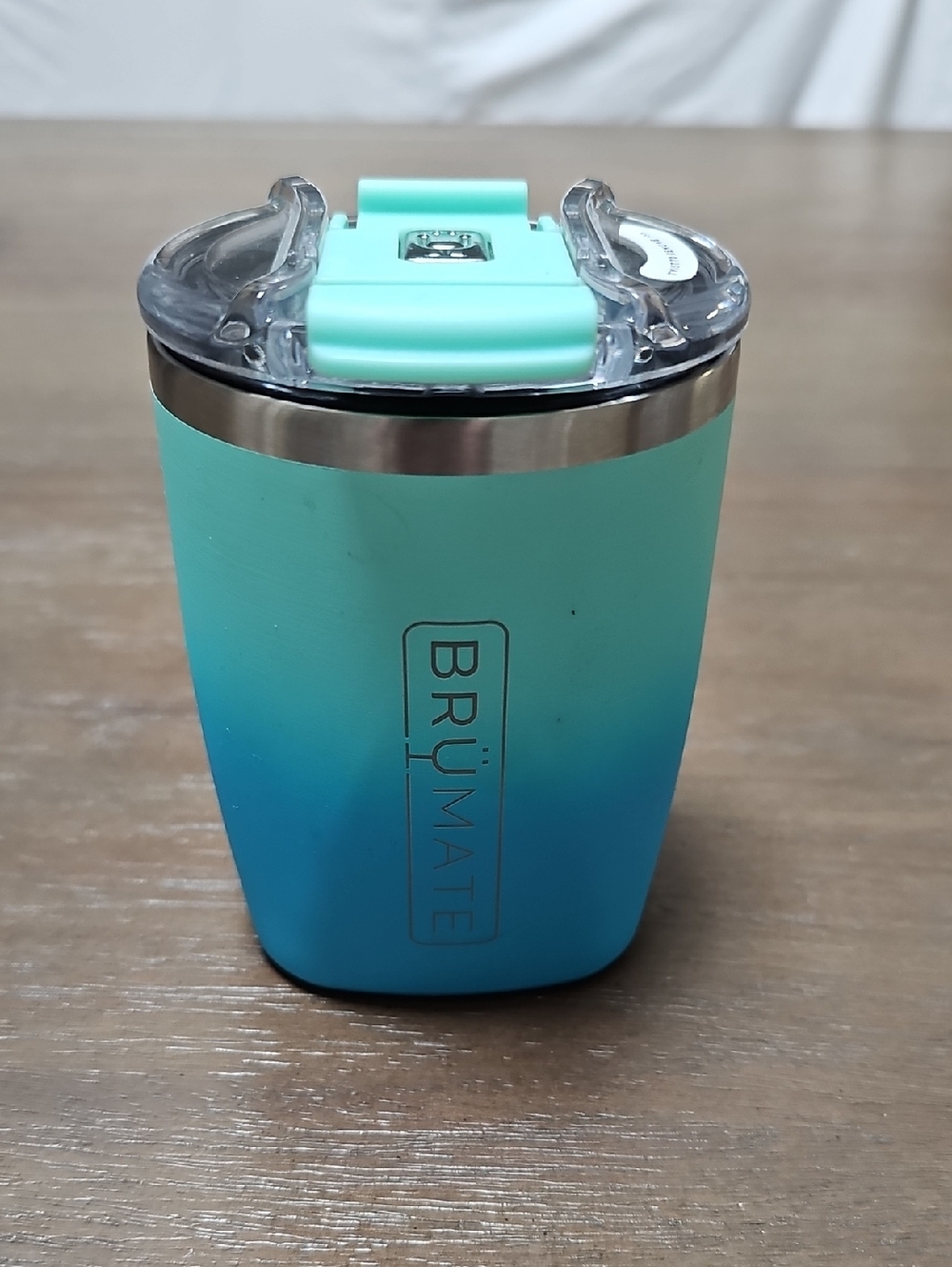 NWT BrüMate Ombre Aqua Blue Travel Tumbler